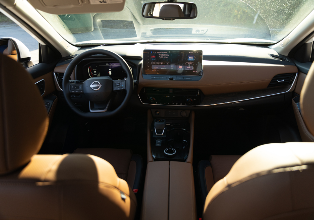 2026 Nissan Rogue interior, including the infotainment system