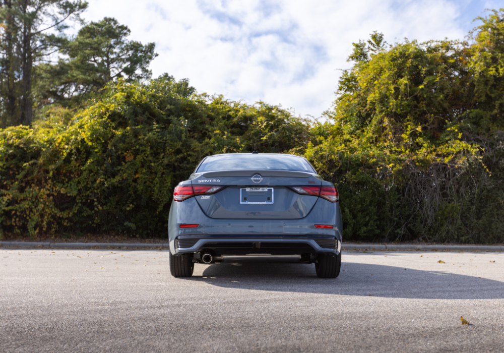 Rear exterior view of the 2026 Nissan Sentra for sale in Statesville